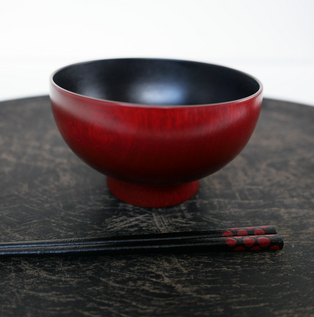 Ex O005 奥の麻衣子 まるお雑煮椀 赤