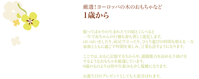 1歳からの木のおもちゃ