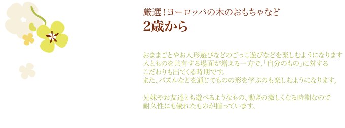 2歳からの木のおもちゃ